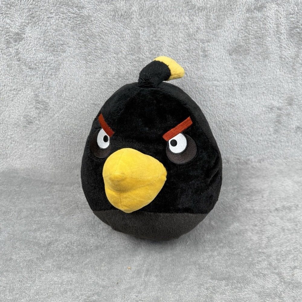 Angry Birds Black Bomb Bird‎ Stuffed Plush Large 14" Commonwealth Collectible